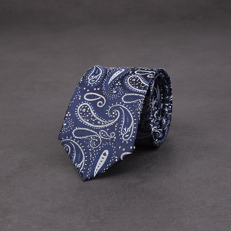 Adult Men's 7cm Paisley Pattern Silk-Polyester Formal Necktie
