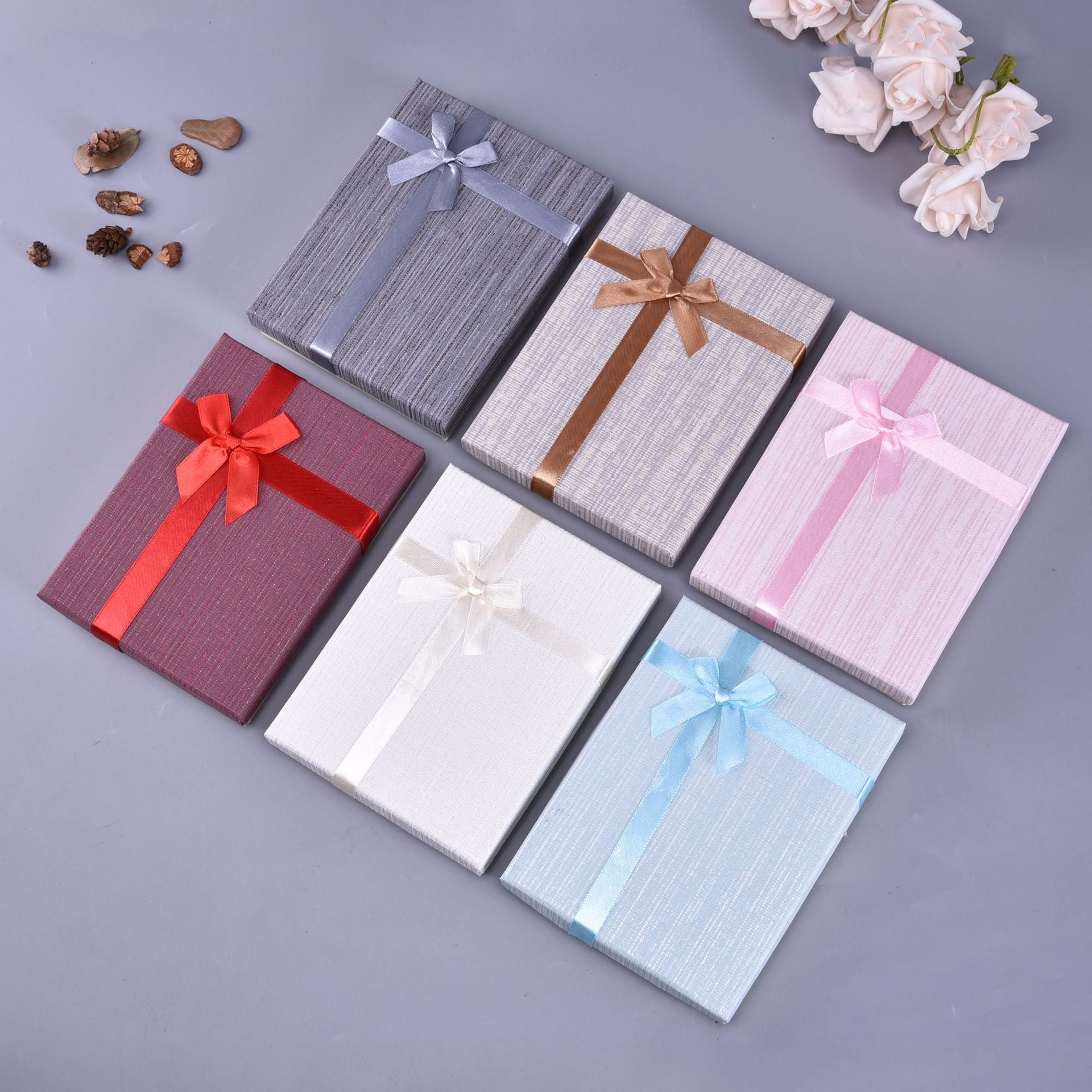 Elegant Gift Box Adorned with a Bow for Jewelry