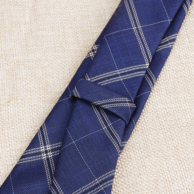 Stylish Men's Colorful Narrow Plaid Neckties Made of Cotton