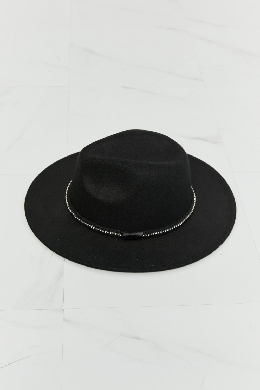 Stylish Black Mini Rhinestone Fedora Hat to Bring Back the Fame