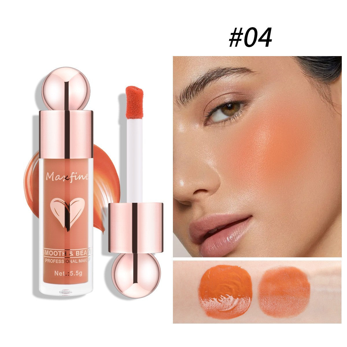 Natural Liquid Makeup Blush with Highlighting Effect