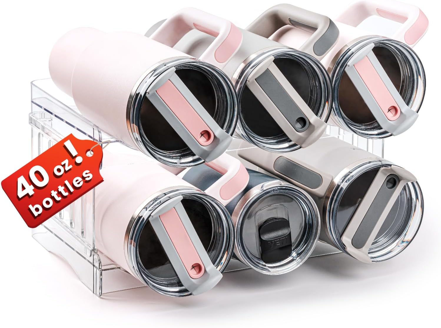 Gracenal Large Stackable Water Bottle Organizer for 40 oz Stanley Tumbler