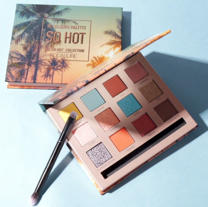 Focallure Glamorous 12 - Color Shining Eyeshadow Palette for Stunning Makeup