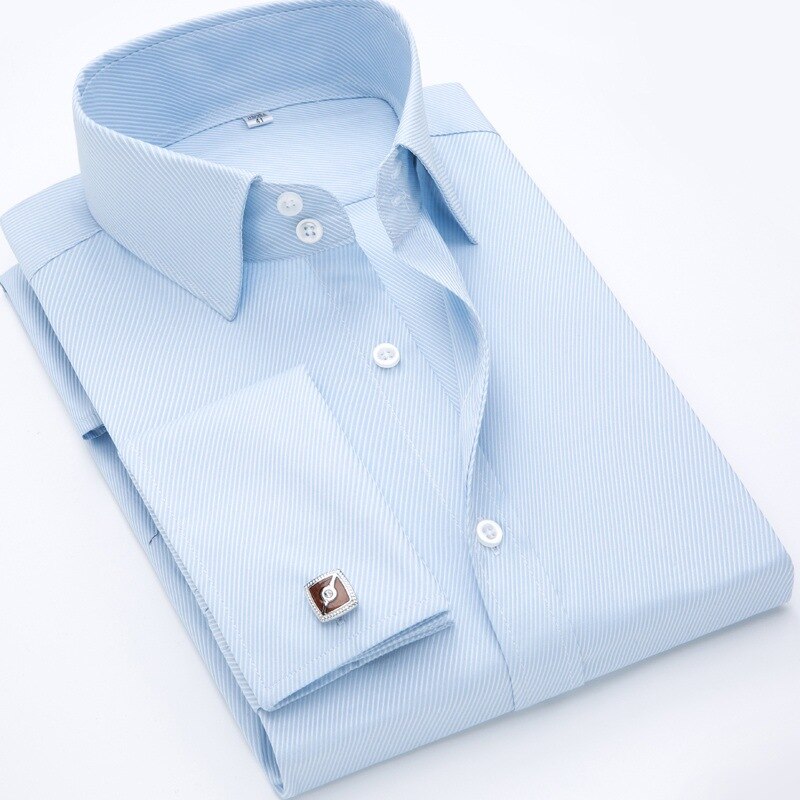 Men's Long Sleeve Turn-down Collar Solid Patchwork Button-down Casual Shirt