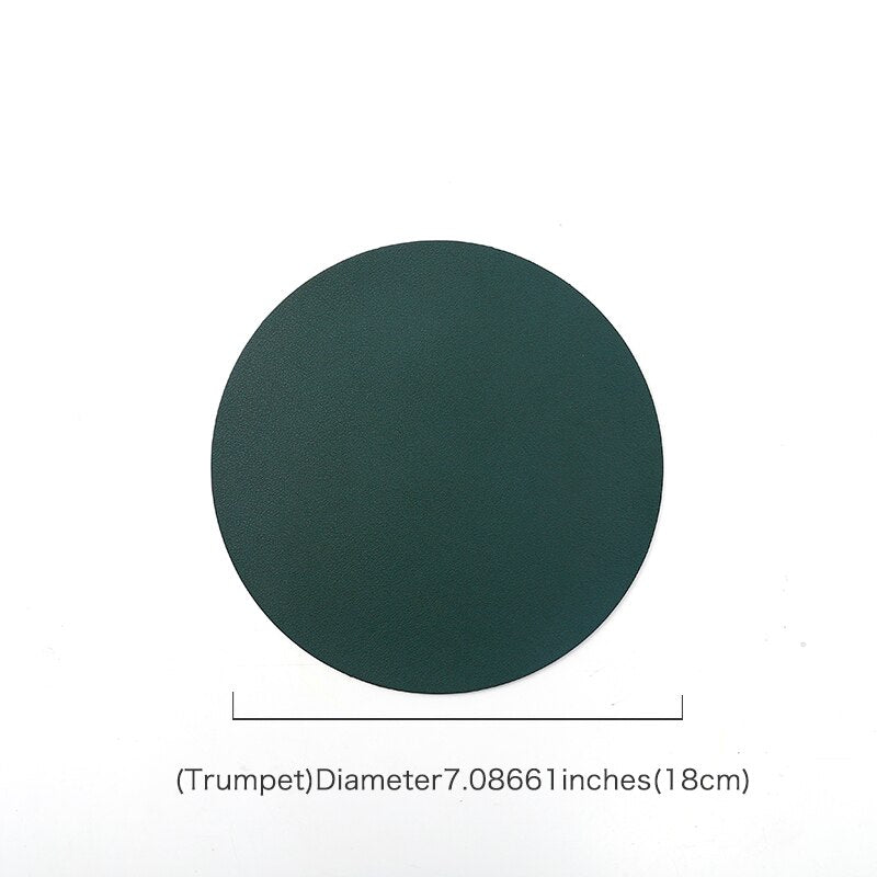 Insulating and Oil - Resistant PU Leather Placemats for Western Food Dining, Tableware Accessories, Bowl and Cup Coasters as Kitchen Decorations
