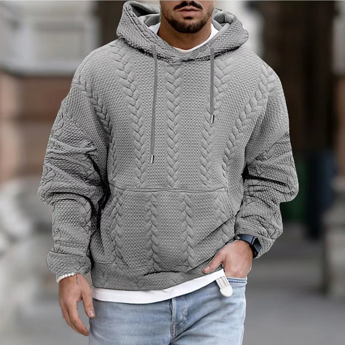 Men's Casual Plus Size Pullover Jacket