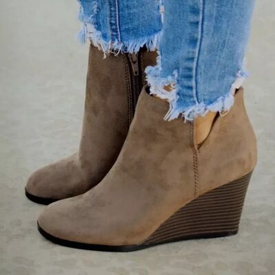 Stylish Side - Zip High Heel Ankle Boots for Fashionable Wear