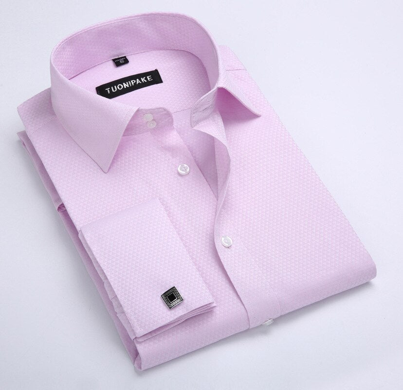 Men's Long Sleeve Turn-down Collar Solid Patchwork Button-down Casual Shirt