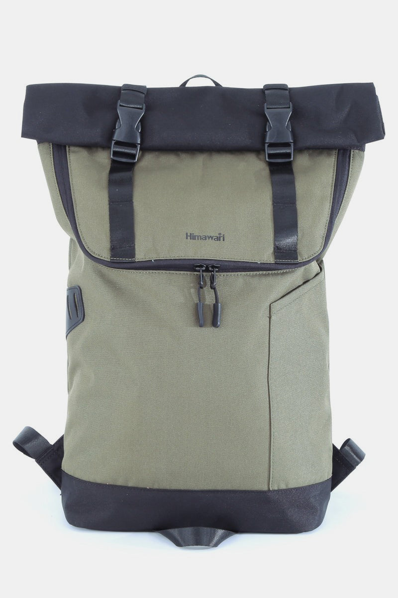 Stylish Himawari Waterproof Canvas Backpack with Contrasting Colors