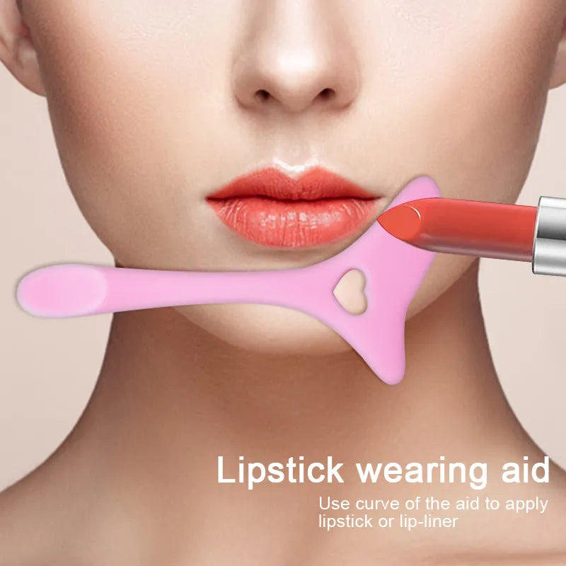 4-in-1 High-Quality Silicone Makeup Tool for Eyeliner, Eyelash, Lip and Cream Application