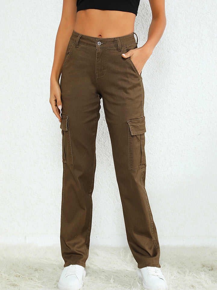 Full-Size Button-Closure Casual Jeans for Everyday Wear