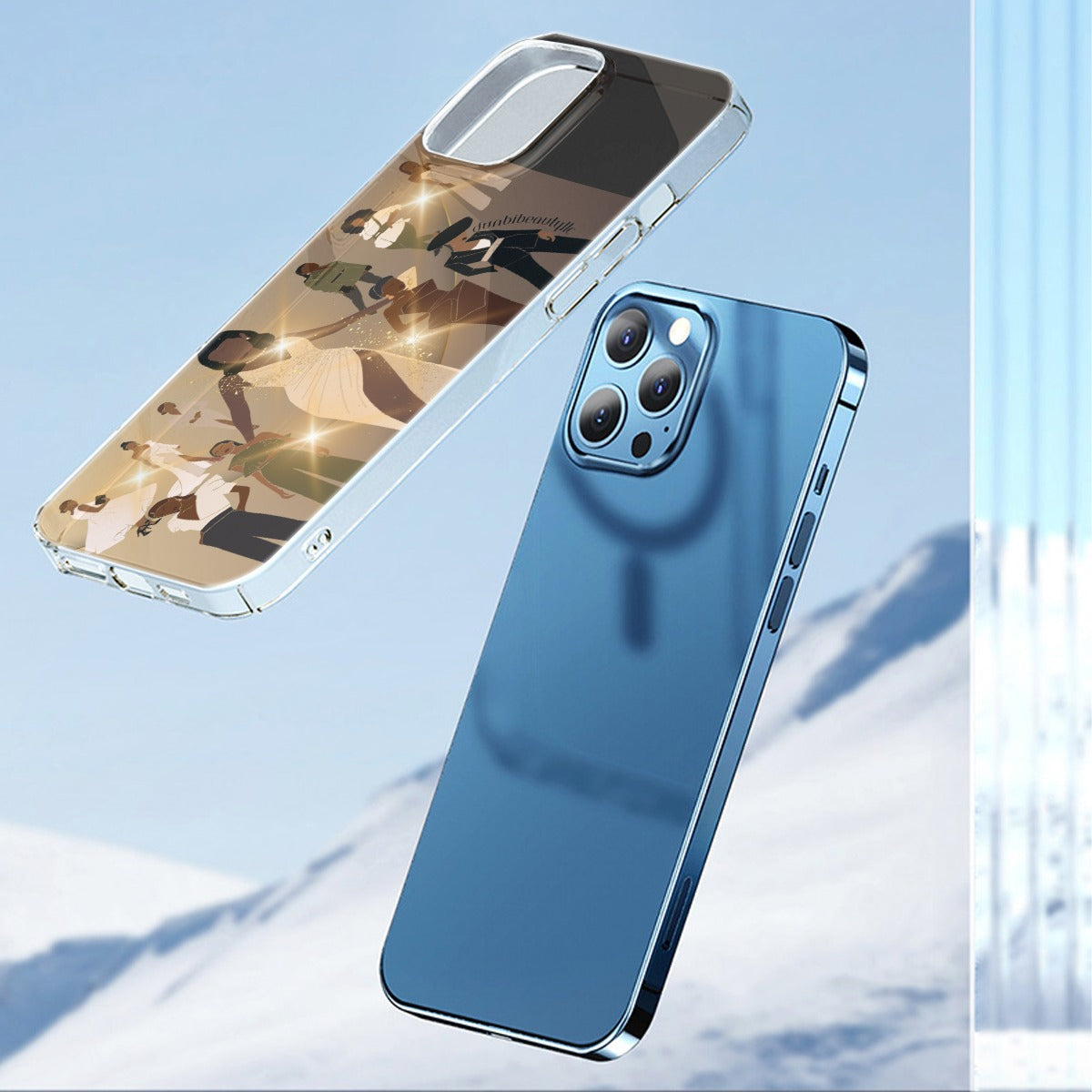 Dunbi-Designed TPU Black Mobile Phone Case for iPhone 14 Series | Ideal for Fashionable Women with Style, Trendsetting, Beauty, Edge, Grace, Elegance, Confidence, and a Glowing Look