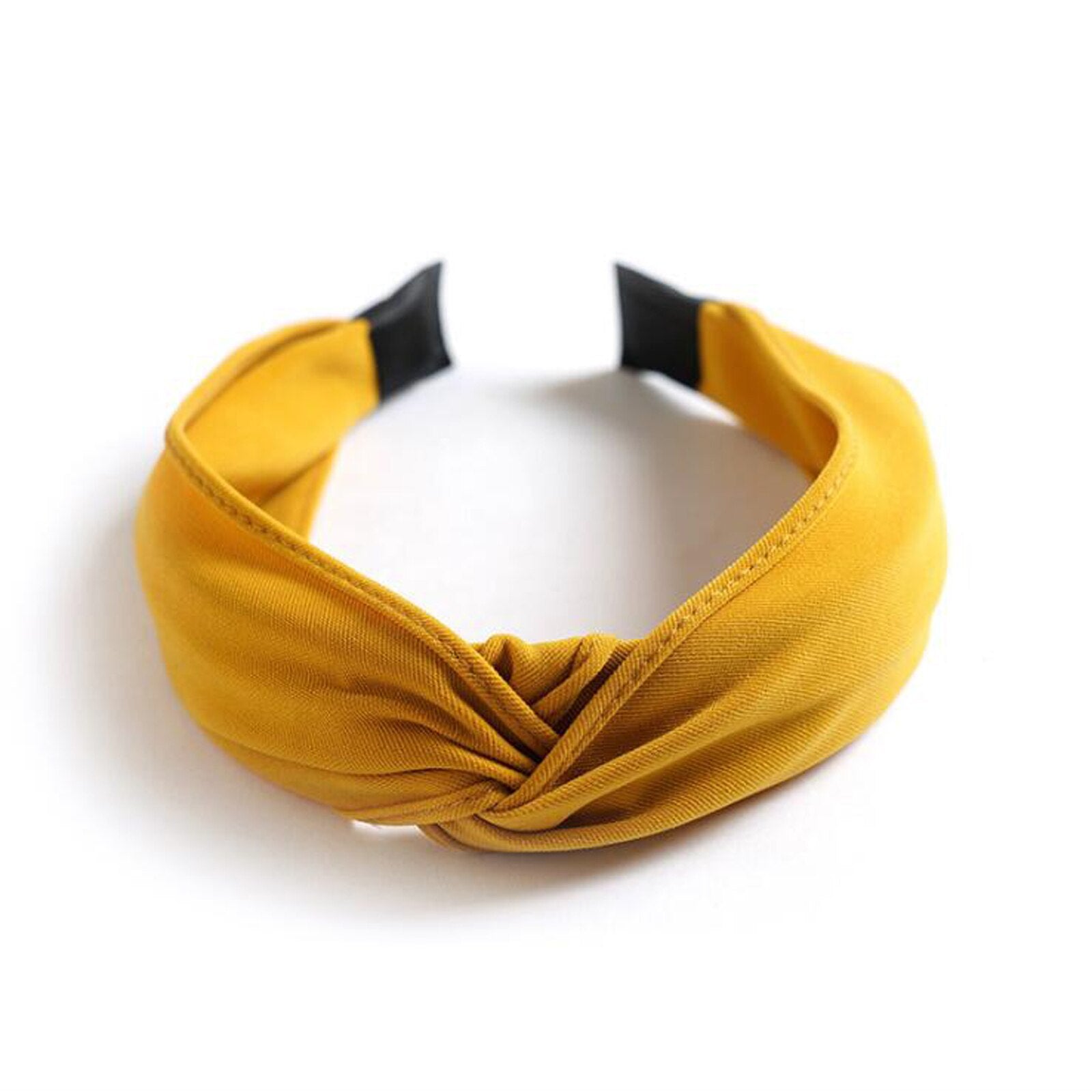 Stylish Women's Solid Polyester Hairband - Classic Hair Accessory for Girls