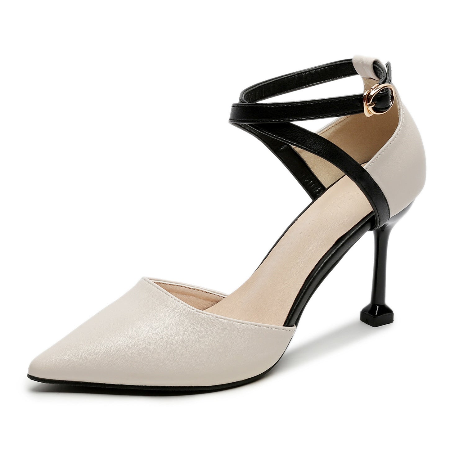 Stylish Pointed Toe High Heel Stilettos with Buckle and Colorful Options