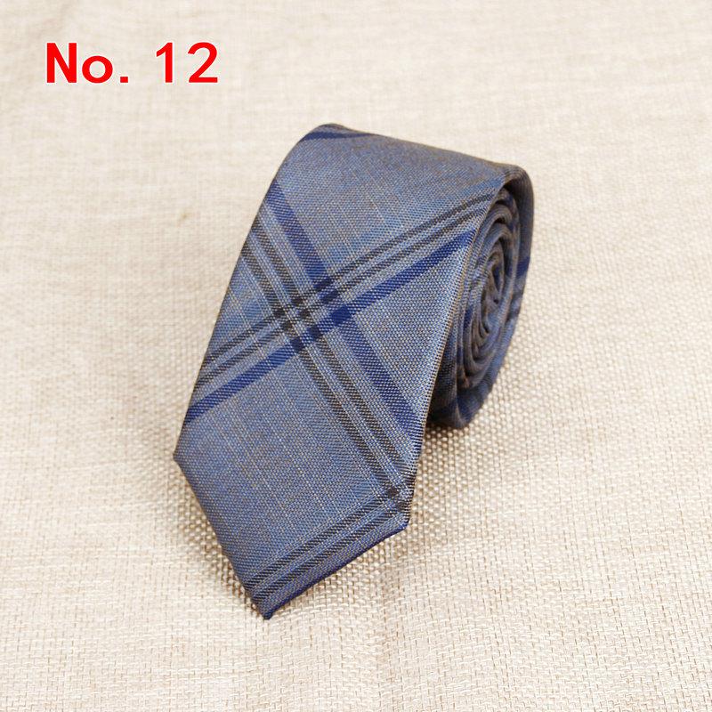 Stylish Men's Colorful Narrow Plaid Neckties Made of Cotton