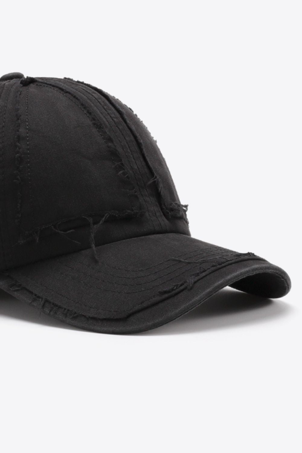 Fashionable Distressed Style Adjustable Cotton Baseball Cap for Everyday Wear