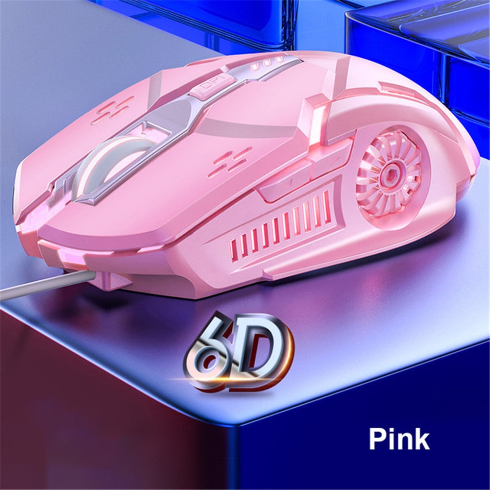 Wired Gaming Mouse with 6 Buttons, Luminous Effect for PC and Laptop Gaming