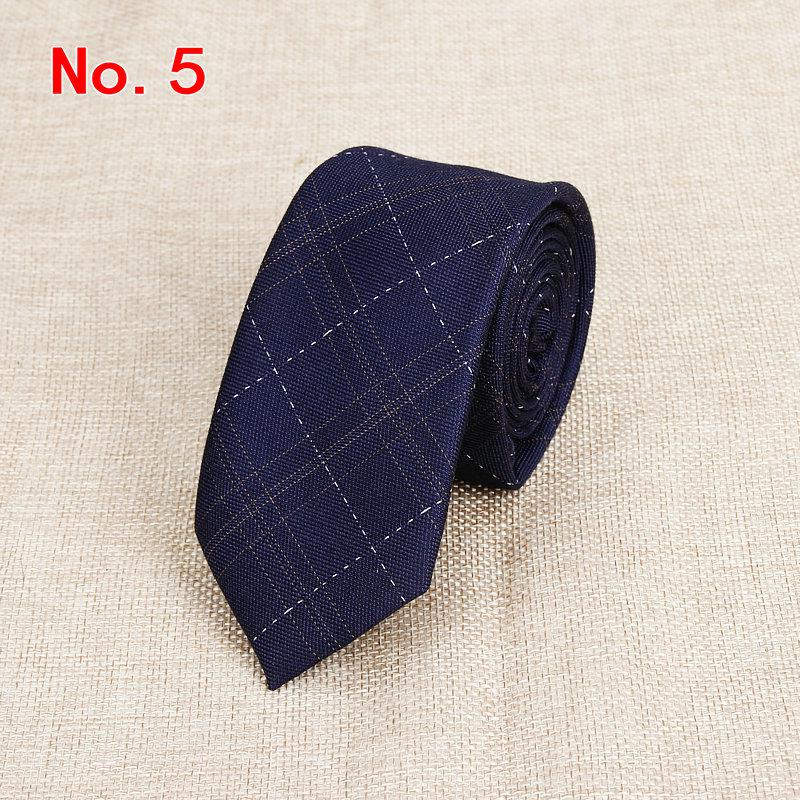 Stylish Men's Colorful Narrow Plaid Neckties Made of Cotton