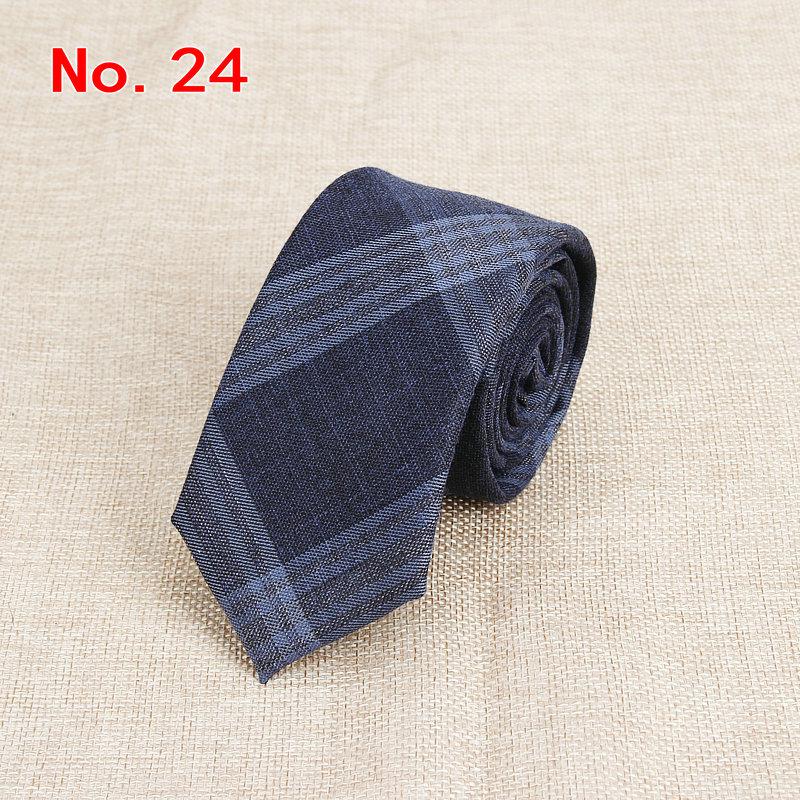 Stylish Men's Colorful Narrow Plaid Neckties Made of Cotton