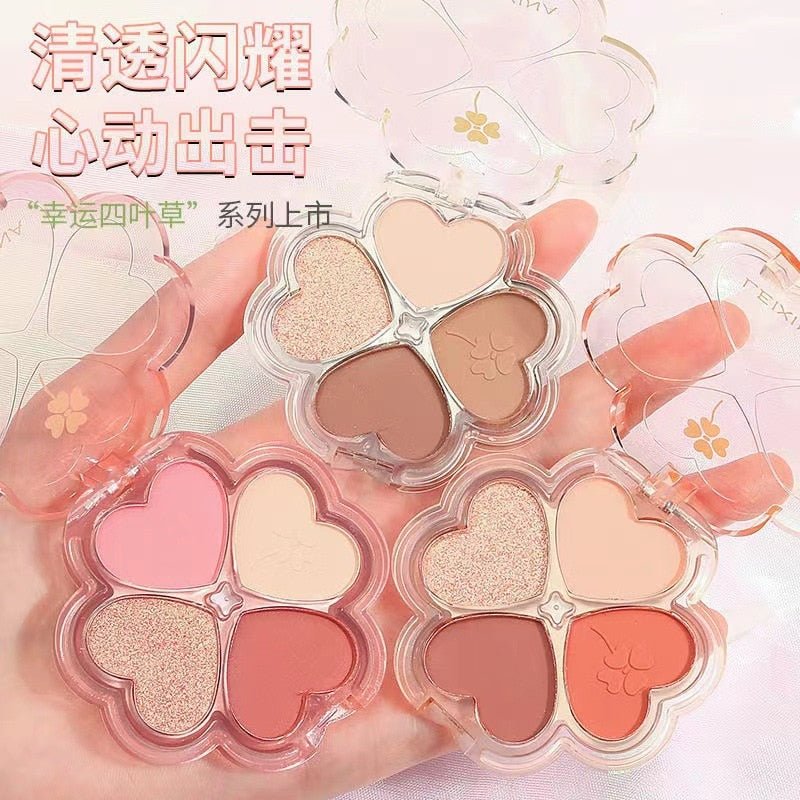 Lucky Clover Beginner-Friendly Eyeshadow Palette with Pearlescent and Matte Finishes for Daily Natural Nude and Long-Lasting Eye Makeup