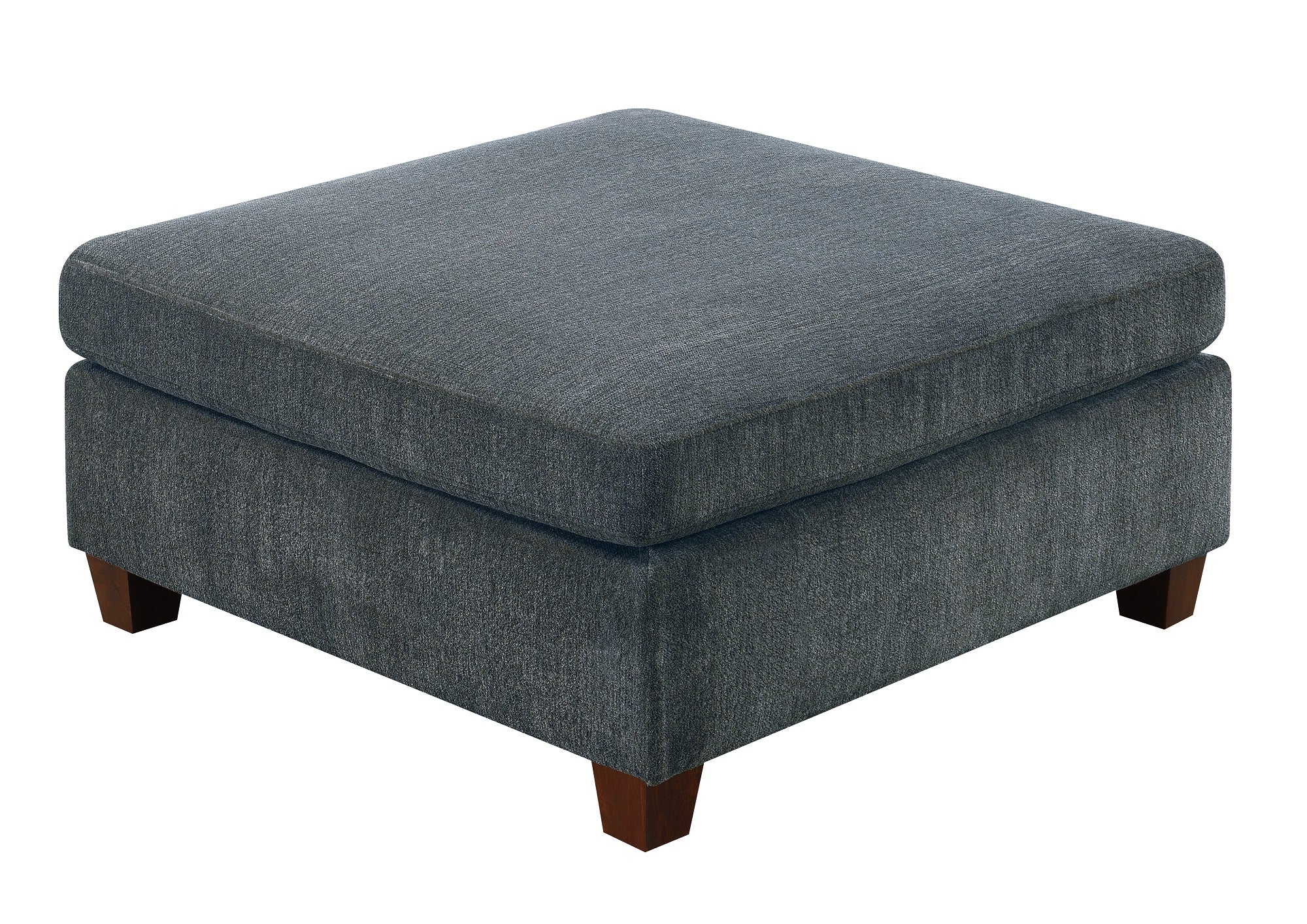 Large Grey Chenille 8-piece Modular Living Room Sofa Set with Ottoman