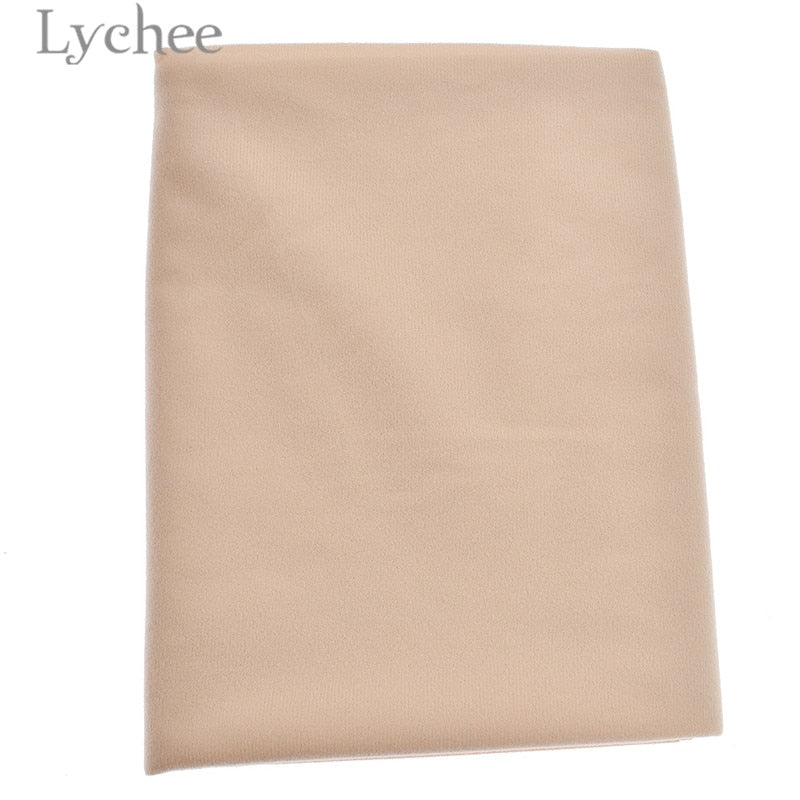 Lychee Life Doll Skin-Style Solid Color Fleece Plush Cloth for DIY Patchwork and Sewing Crafting Supplies Accessories