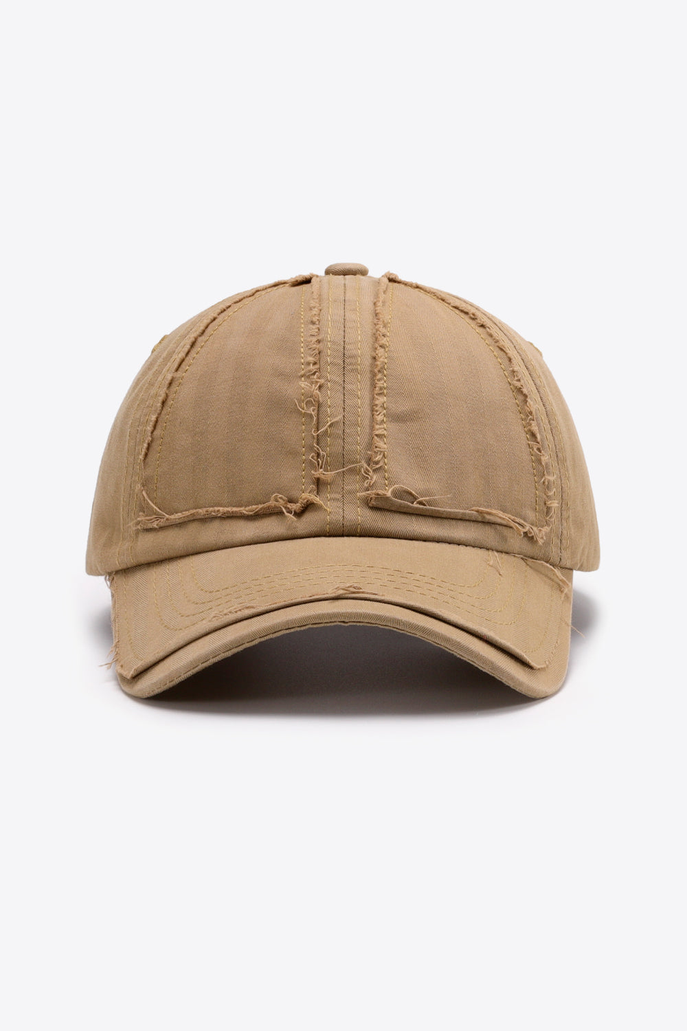 Fashionable Distressed Style Adjustable Cotton Baseball Cap for Everyday Wear