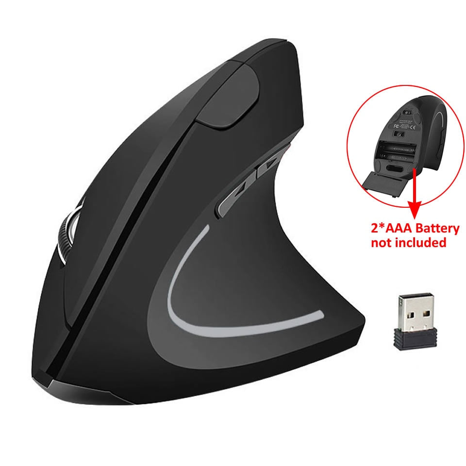 HKZA 1600 DPI Wireless Vertical Ergonomic Gaming Mouse for PC, Laptop, Office & Home