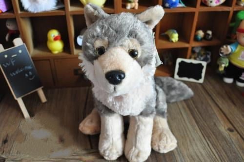 20cm - 29cm Grey Wolf Plush Toy for All Ages and Genders