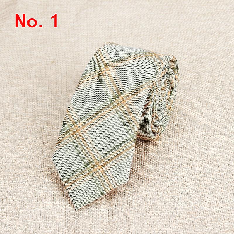 Stylish Men's Colorful Narrow Plaid Neckties Made of Cotton