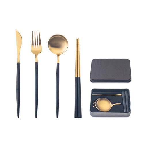 UKCOZY Pocket-Sized Portable Stainless Steel Dinnerware Set for Cake, Dessert, and Steak - Splittable Tableware Cutlery Ideal for Various Occasions