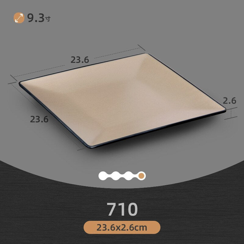 Eco-Friendly Korean Melamine Dinnerware and Flatware Set for Western-style Kitchen