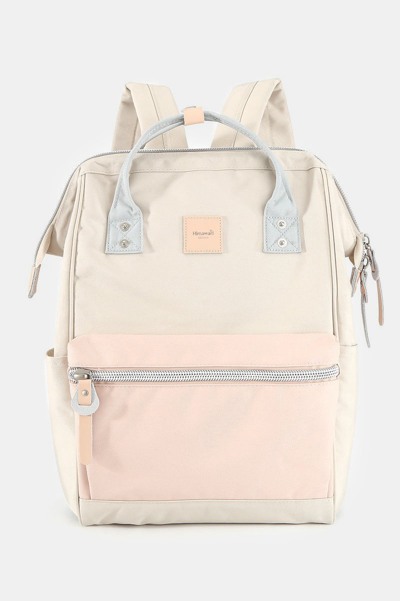 Himawari Large Eco - friendly Water - Resistant Canvas Backpack with Handy Side Pockets