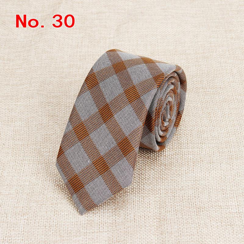 Stylish Men's Colorful Narrow Plaid Neckties Made of Cotton