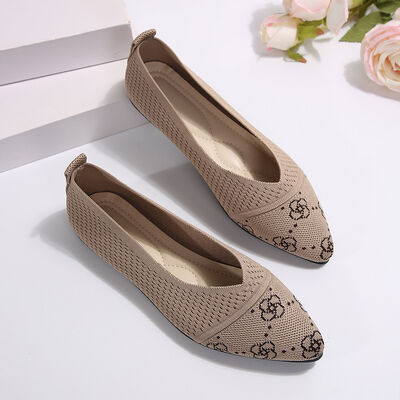 Women's Pointed Toe Mesh Slip-On Flat Shoes