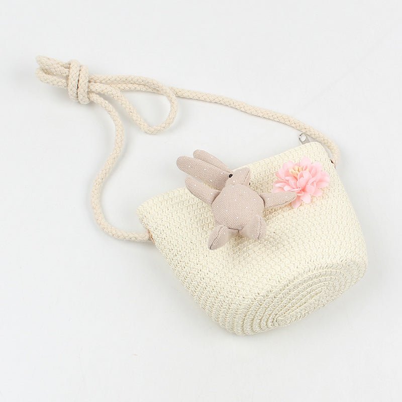 Korean-Style Girl's Adjustable Rabbit-Themed Sun Hat and Matching Shoulder Bag for 4 - 8 Years Old (Sold Separately)