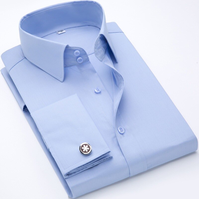 Men's Long Sleeve Turn-down Collar Solid Patchwork Button-down Casual Shirt