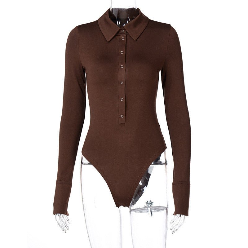 High - quality Polyester and Spandex Long Sleeve Sexy Bodysuit