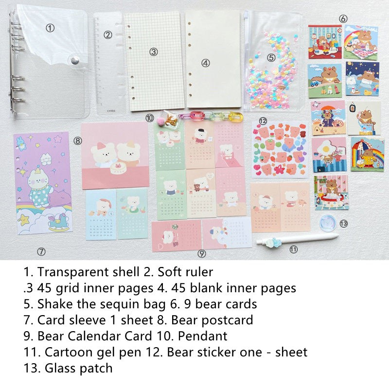 Transparent Loose - leaf Hand Book Gift Box for Girls