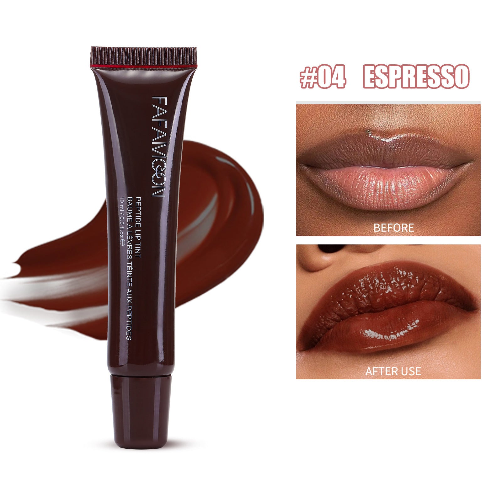 Waterproof and Long - Lasting Glossy Lip Glaze: Korean - Style Liquid Lipstick with a Mirror - like Finish in Tea Red, Ideal for Doodle Lip Makeup