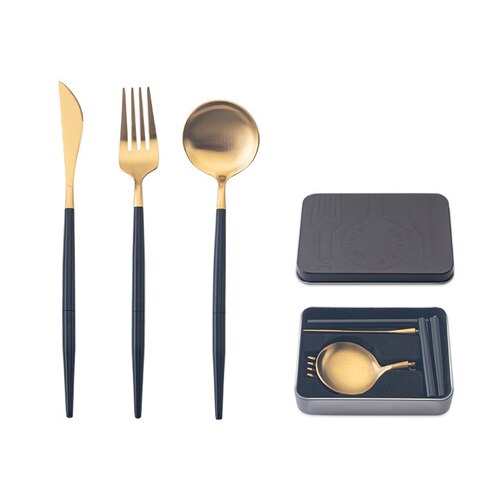 UKCOZY Pocket-Sized Portable Stainless Steel Dinnerware Set for Cake, Dessert, and Steak - Splittable Tableware Cutlery Ideal for Various Occasions