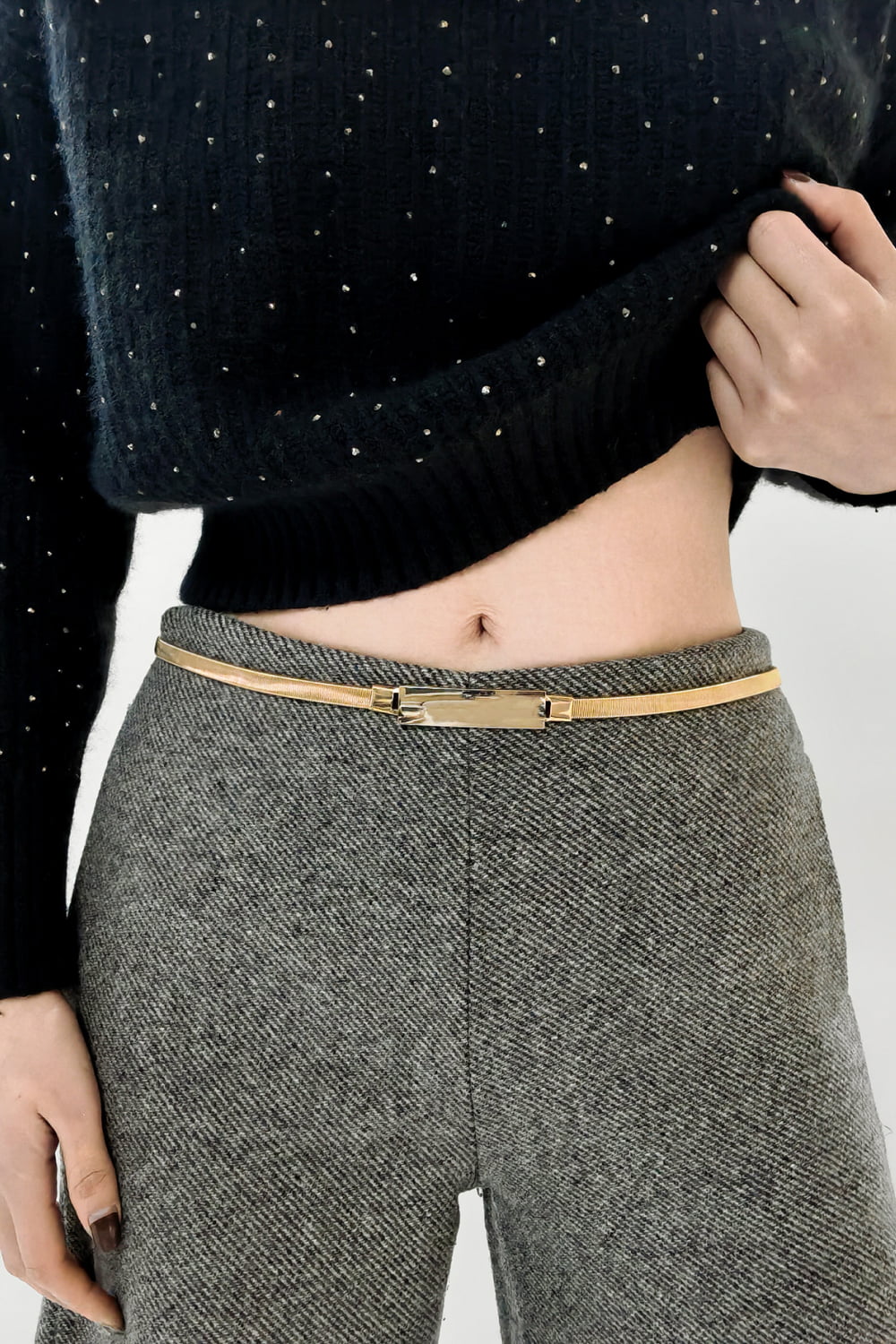 Imported Elastic Skinny Iron Belt for Stylish Look