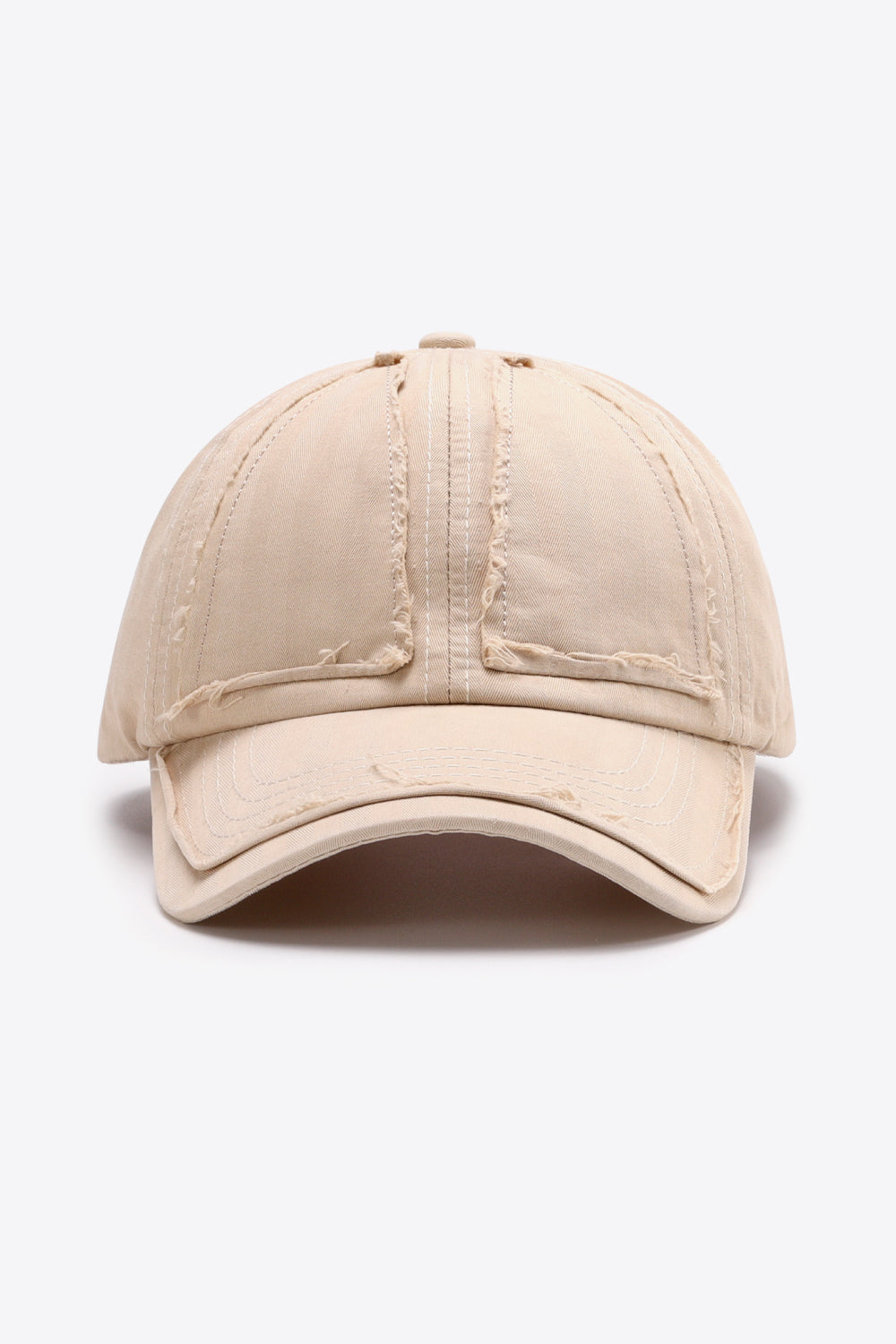 Fashionable Distressed Style Adjustable Cotton Baseball Cap for Everyday Wear