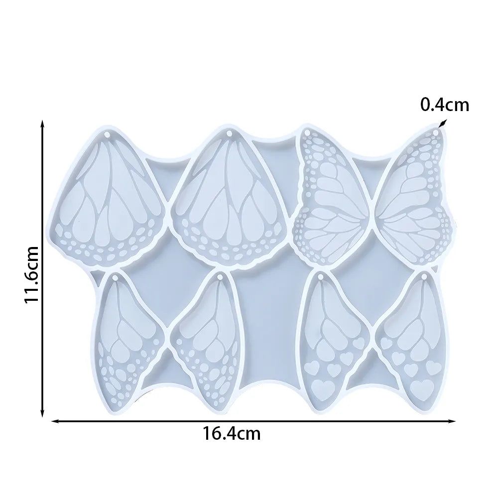 AGCFABS Silicone Earring and Pendant Molds for Epoxy Resin Jewelry Making - Heart, Leaves, and Moon DIY Charms Pendants for Creative Jewelry Crafts