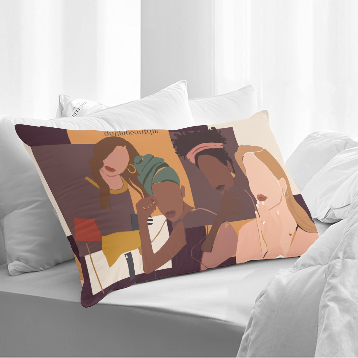 Single Piece Double - Sided Printed Afro Latinas Pillow Cover by Dunbi