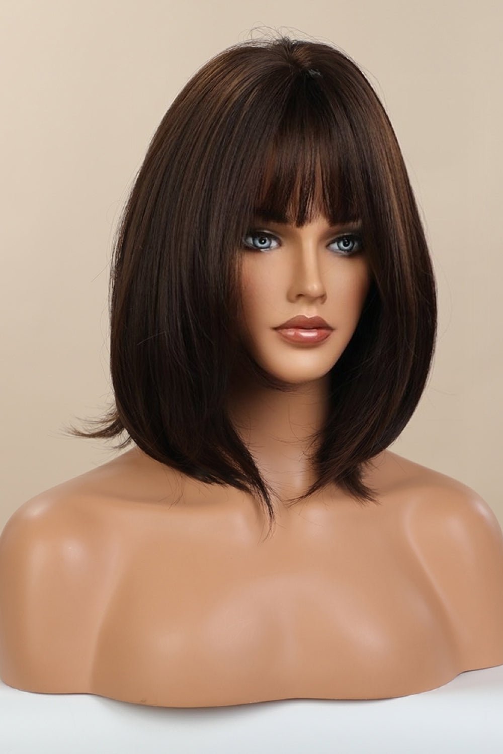 9-Inch Full-Machine Synthetic Wave Bobo Wigs with Included Cap