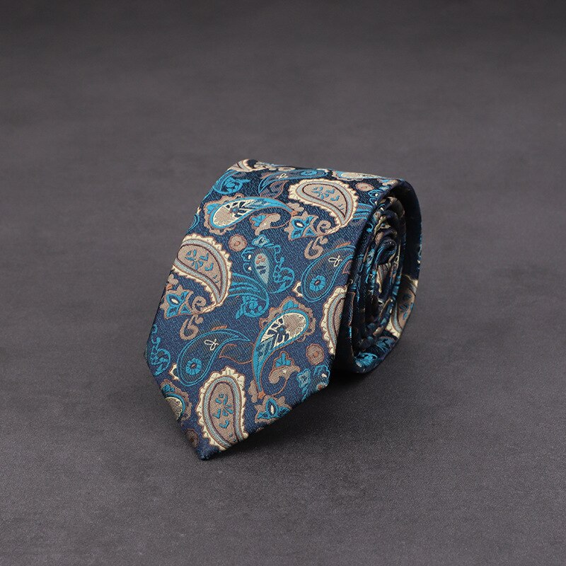 Adult Men's 7cm Paisley Pattern Silk-Polyester Formal Necktie