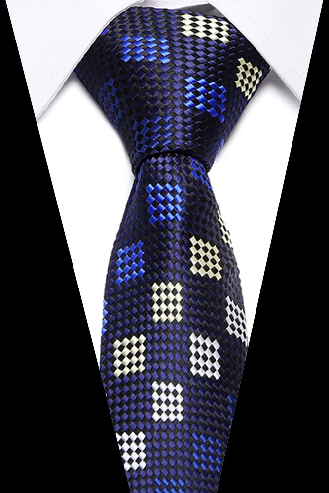KissLuck Men's 100% Silk Classic Plaid Neckties in Multiple Colors