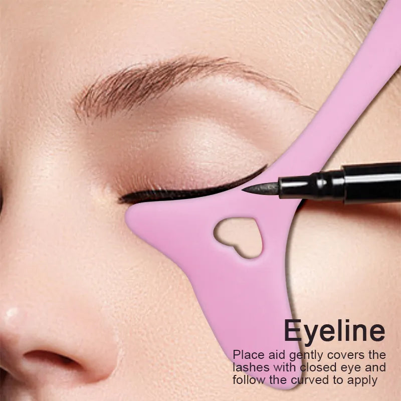 4-in-1 High-Quality Silicone Makeup Tool for Eyeliner, Eyelash, Lip and Cream Application