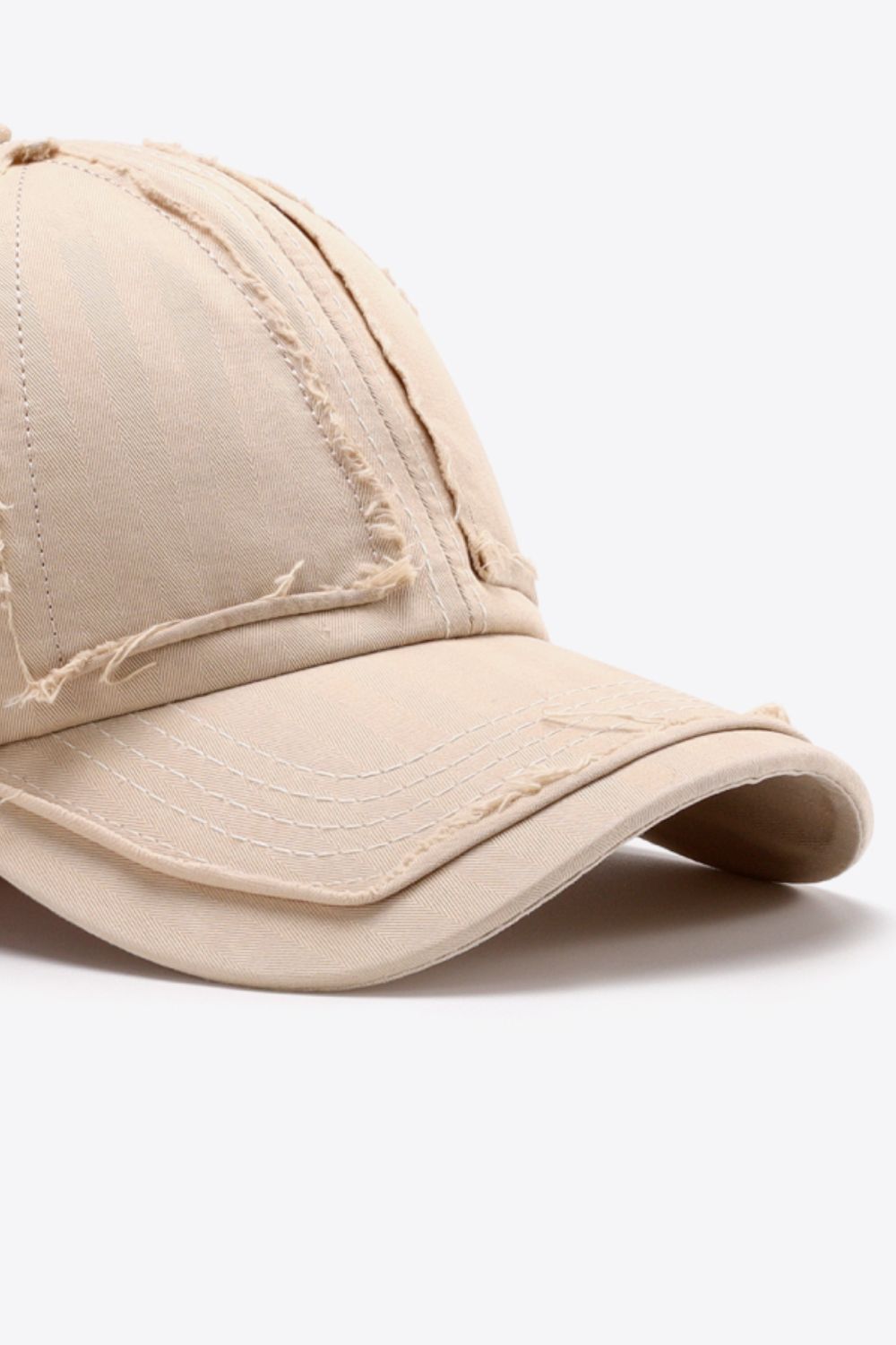 Fashionable Distressed Style Adjustable Cotton Baseball Cap for Everyday Wear
